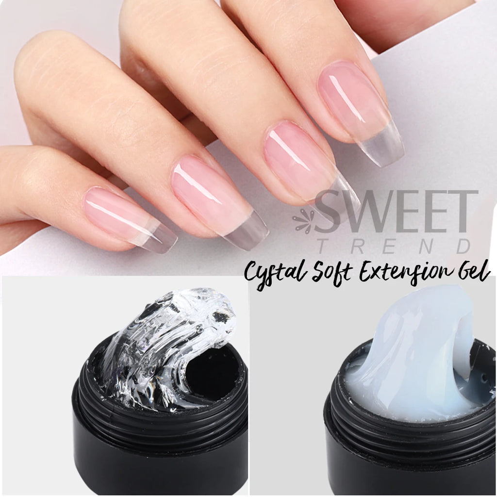 Crystal Soft Solid Nail Extension Gel Set (2pcs)